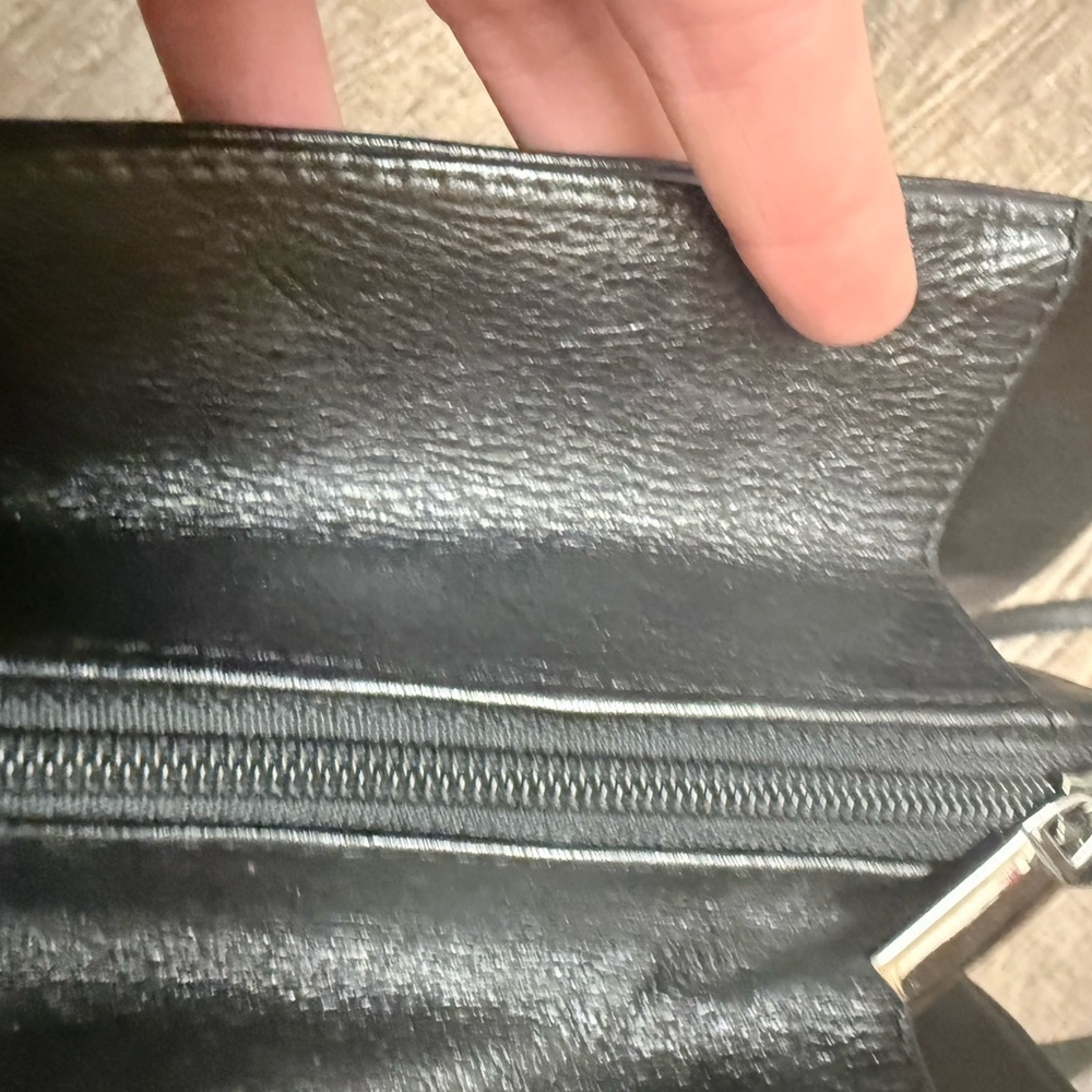 Arnold Churgin vintage three fold leather long tote EUC almost new! Very modern - Picture 11 of 15
